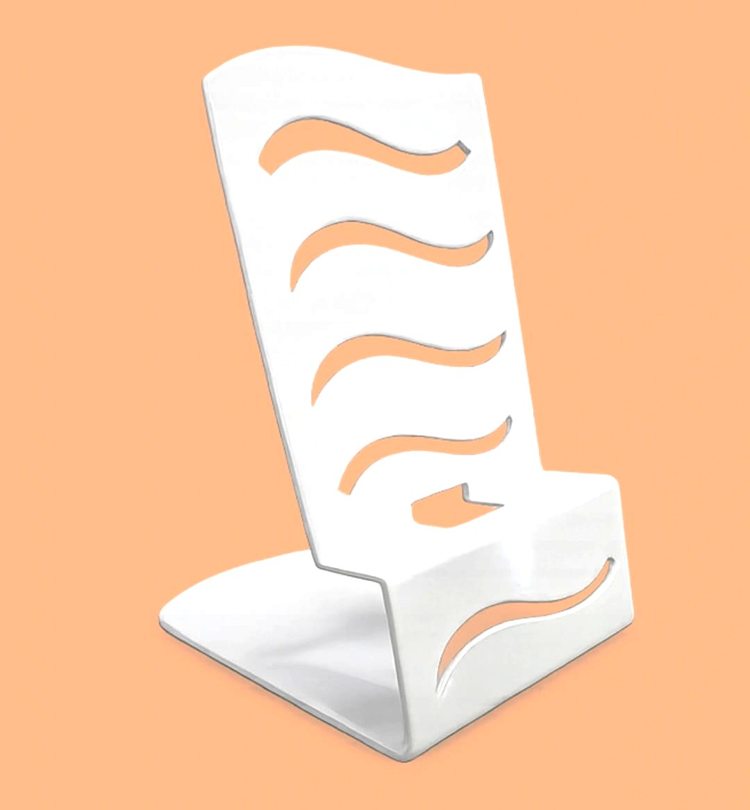 Portasmartphone in metallo bianco