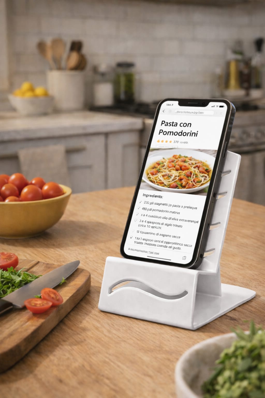 Portasmartphone in metallo bianco