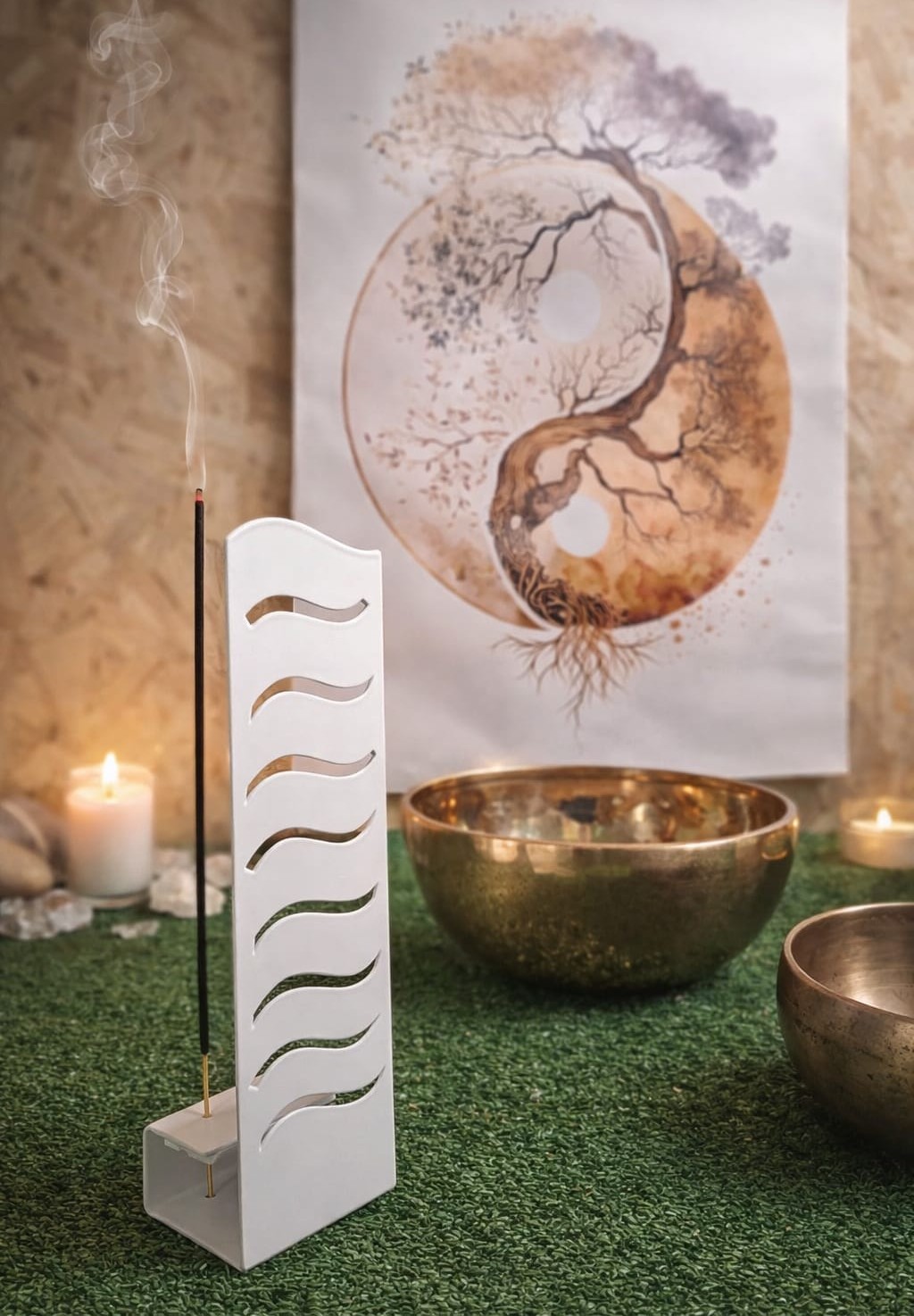 Portasmartphone in metallo bianco