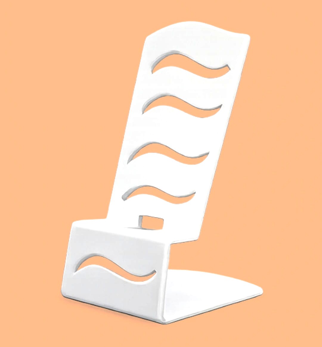 Portasmartphone in metallo bianco